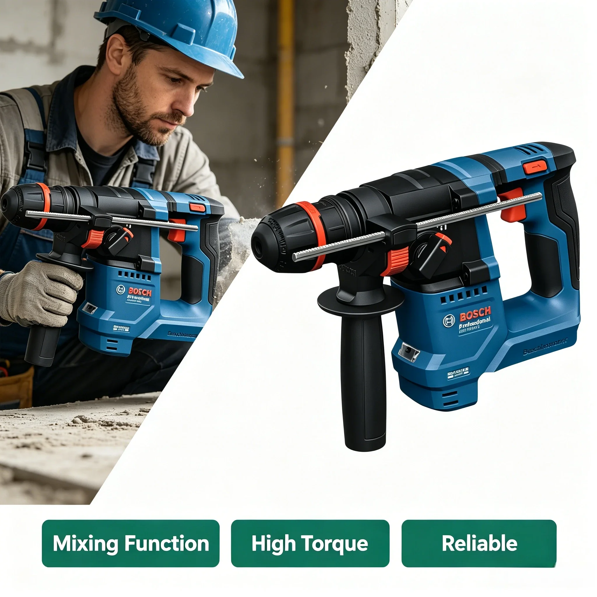 Power Tools Professional - BOSCH GBH 18V-18X 18V Brushless Cordless