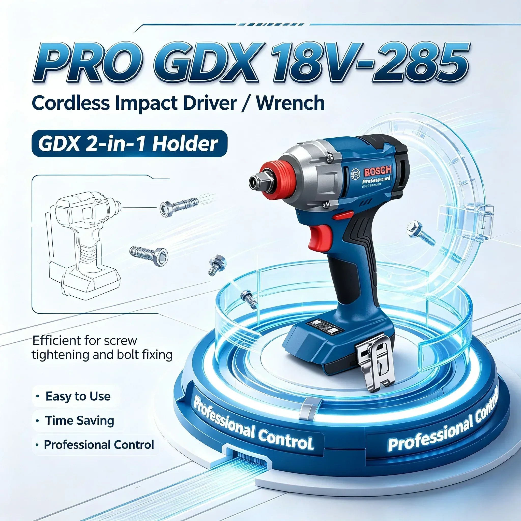 Bosch GDX 18V-285 Cordless Imp - Power Tools Professional 评论和价格